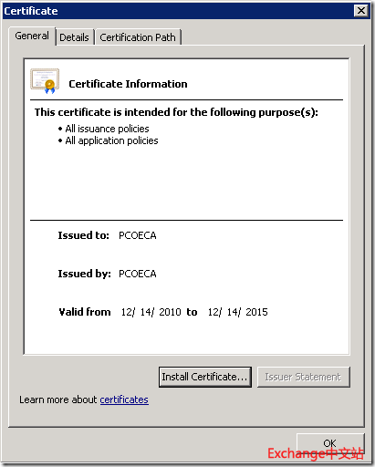 Exchange2010证书